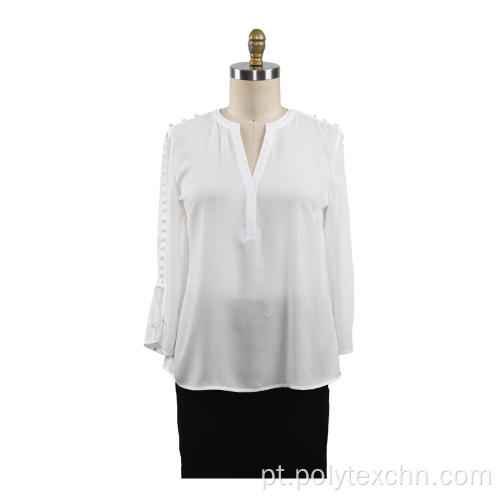 Blusa de mangas compridas Casual Ladies Shirt